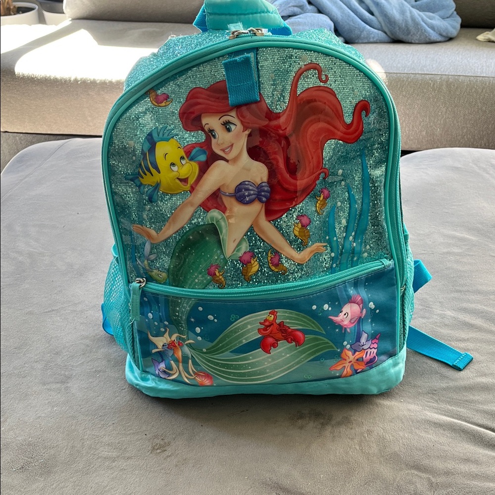 Disney Ariel and Friends Backpack - Teal and Red